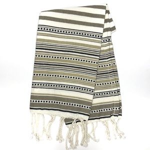 Boho India Woven Fringe Kitchen Dish Towel New